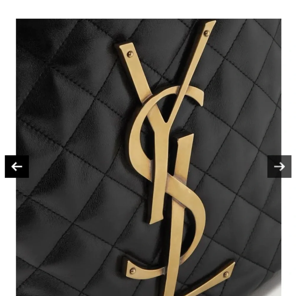 YSL Saint Laurent Black Quilted Leather Maxi Icare Shopping Tote - Picture 3 of 8